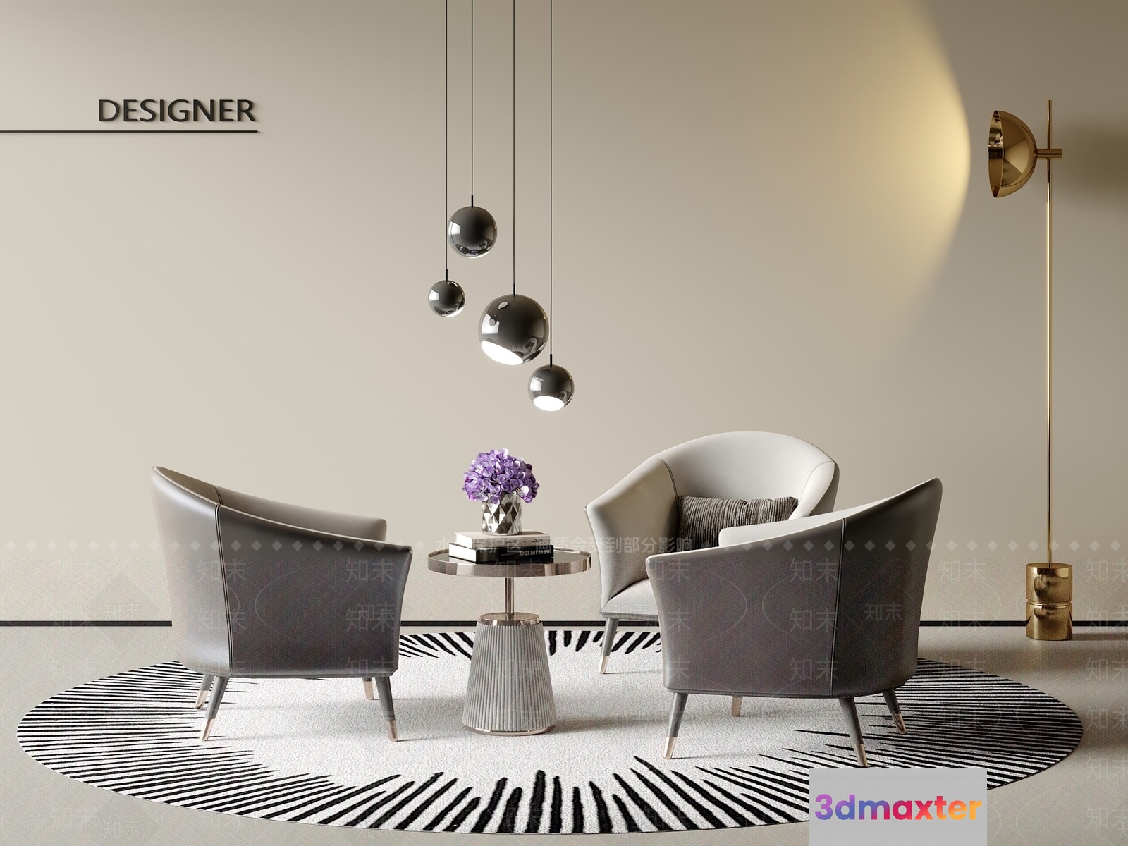 Modern Designer Space 3D Model - 20353 - VRAY Render