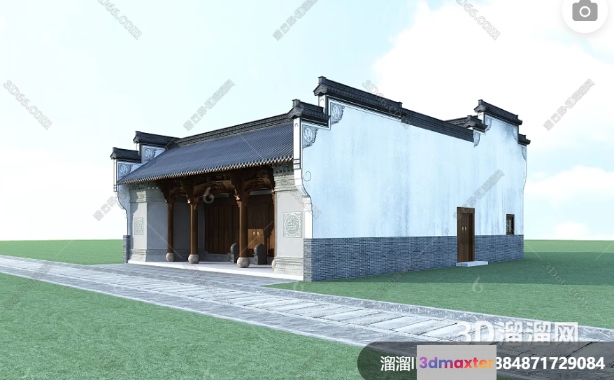 A 3D Rendering Of A Traditional Chinese Building 3D Model - 237 - VRAY Render