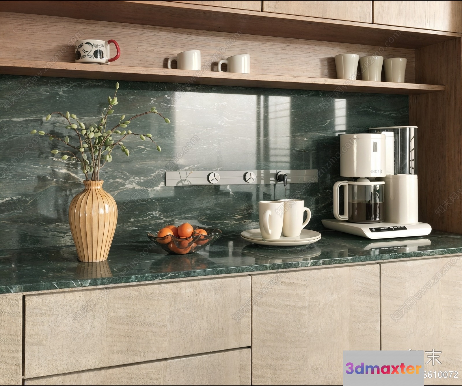 A Kitchen Countertop 3D Model - 18323 - VRAY Render