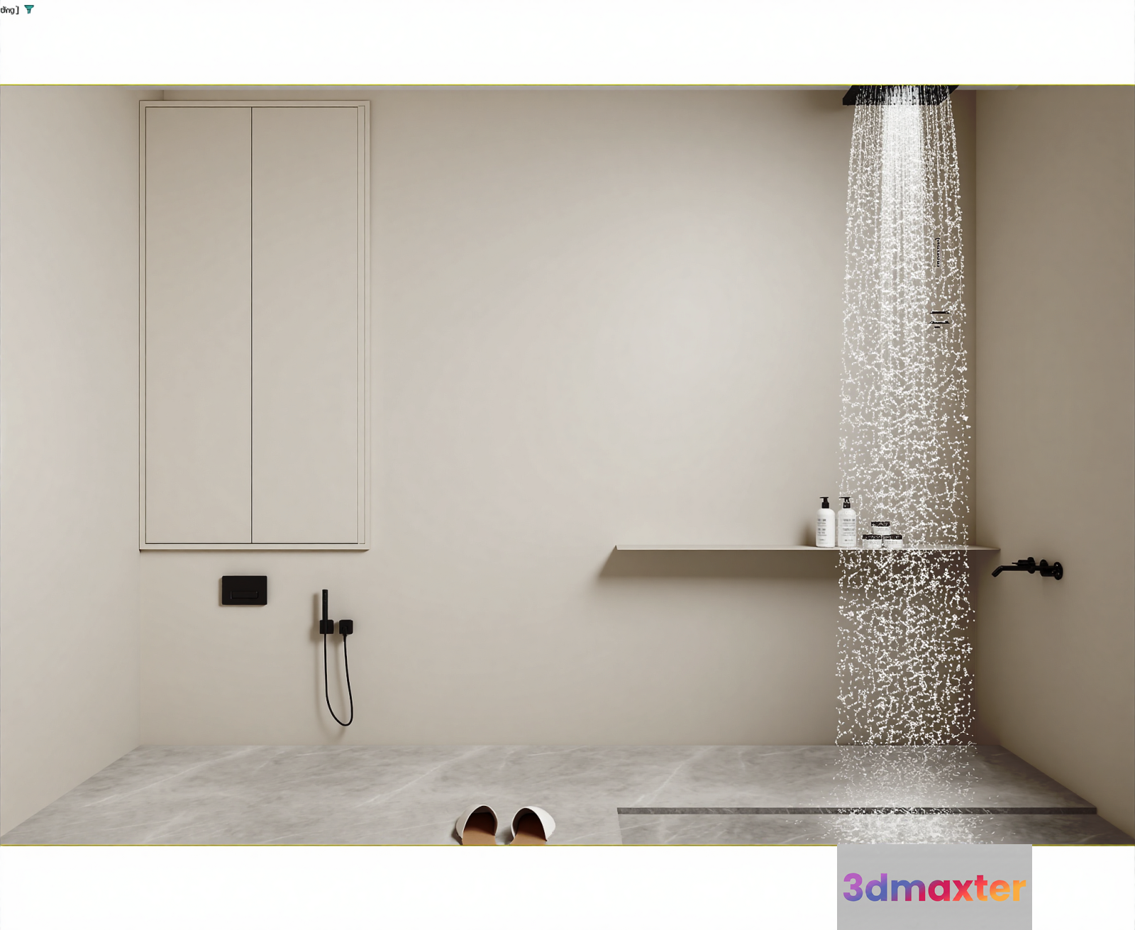 Modern Shower Area 3D Model - 11697 - VRAY Render
