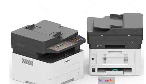 Two Office Printers 3D Model - 8769 - VRAY Render
