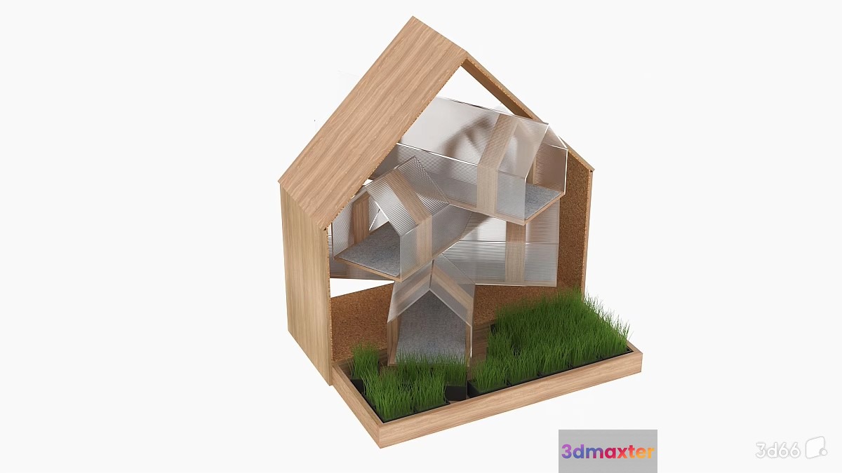 Wooden House Model 3D Model - 19035 - VRAY Render