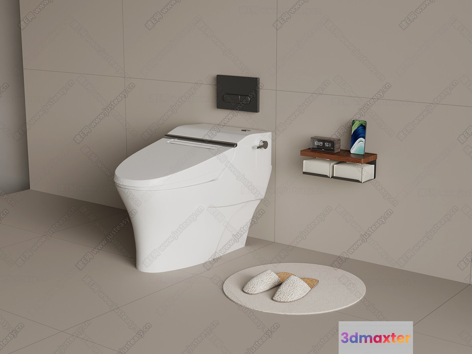 Modern Bathroom Decor 3D Model - 12260 - VRAY Render