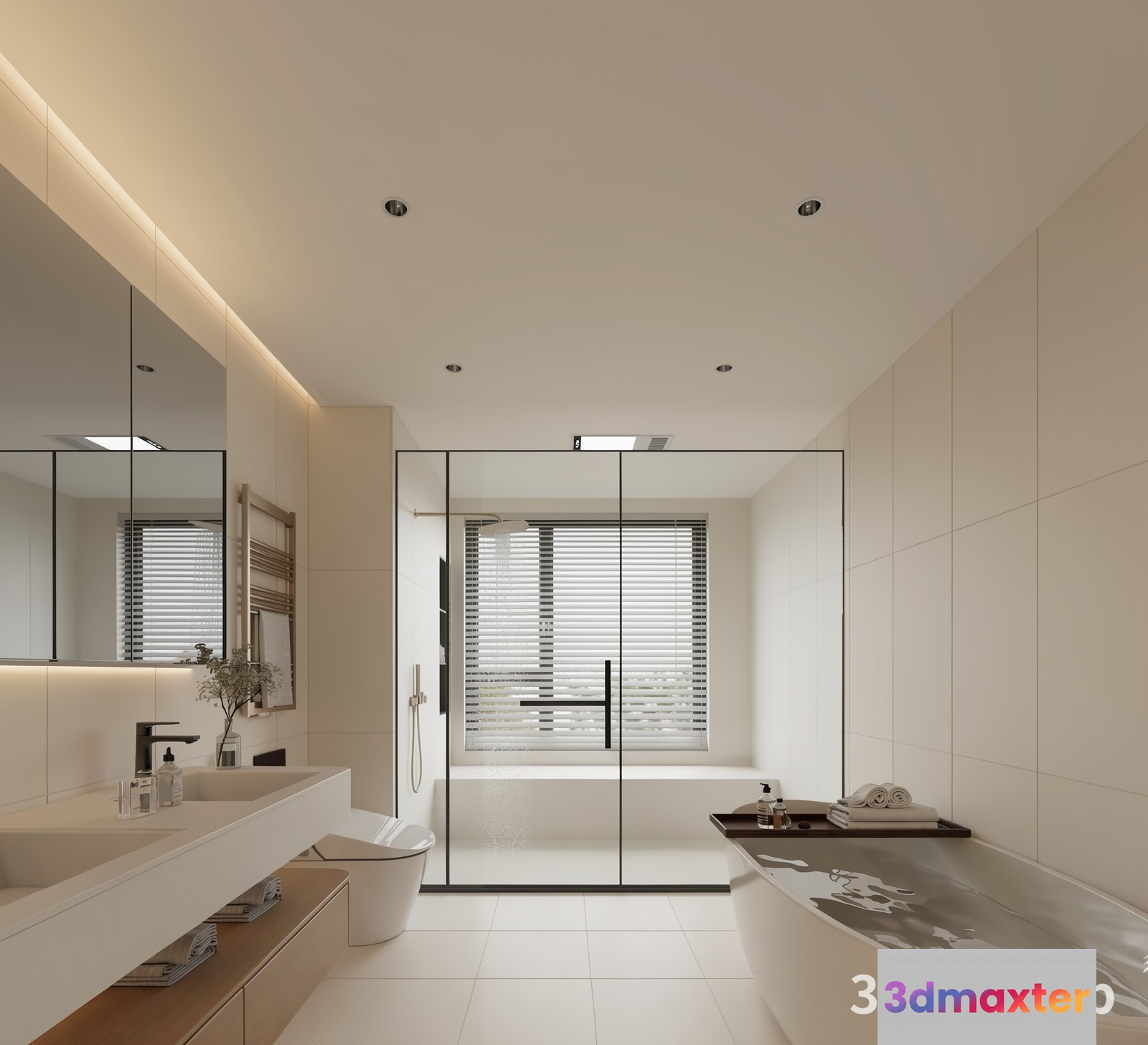 A Modern Bathroom 3D Model - 21786 - VRAY Render