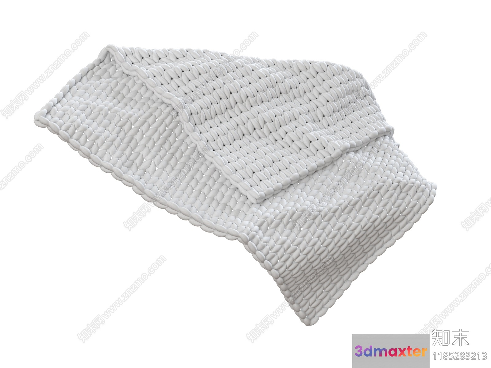 A White Woven Mat 3D Model - 2936 - VRAY Render