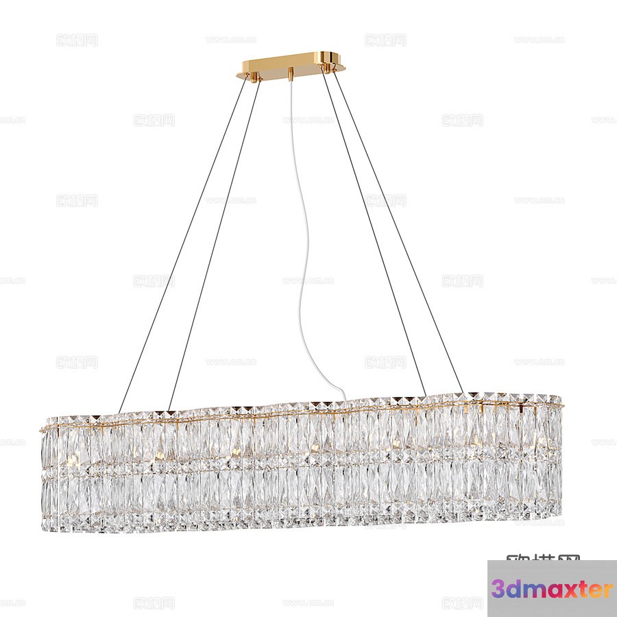 Gold Light Fixture 3D Model - 18201 - CORONA Render