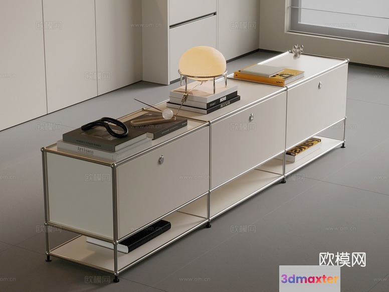Modern White Furniture 3D Model - 8959 - VRAY Render