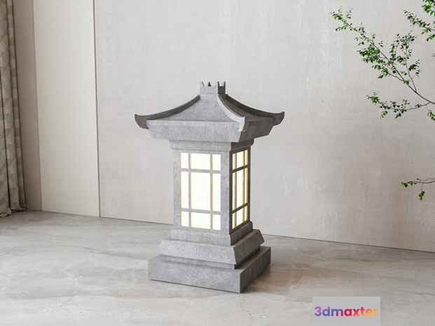 Asian-Style Outdoor Lamp 3D Model - 10142 - VRAY Render