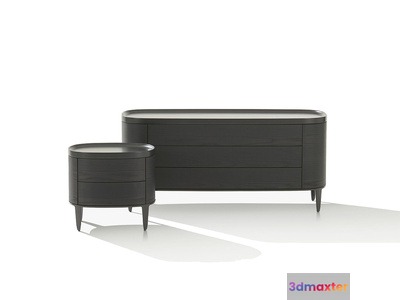 Modern Dresser With Nightstand 3D Model - 23154 - VRAY Render