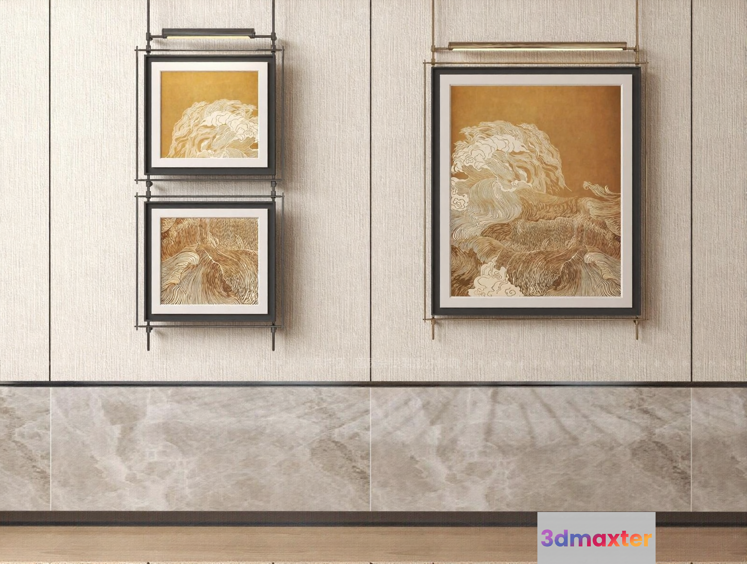 A Framed Picture Of A Dog 3D Model - 14119 - VRAY Render