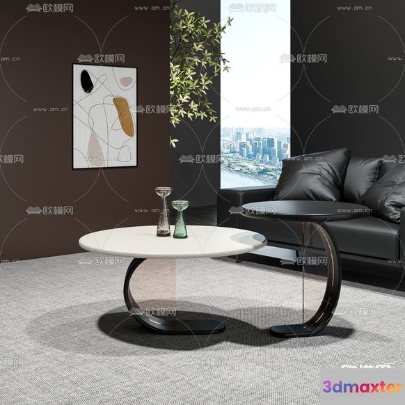 Modern Living Room 3D Model - 10296 - VRAY Render