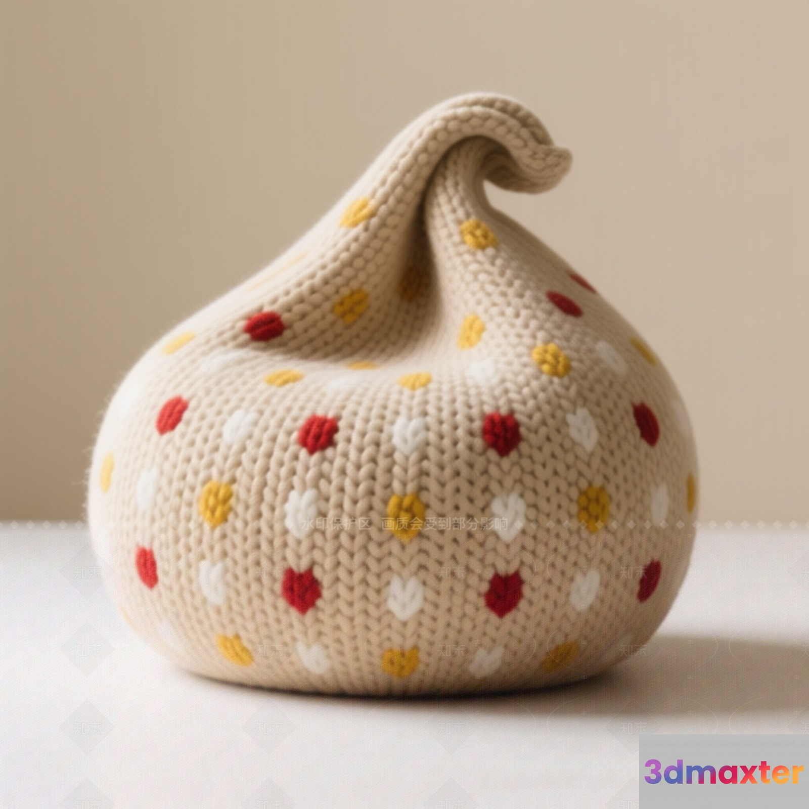 A Knitted Gourd 3D Model - 7554 - VRAY Render