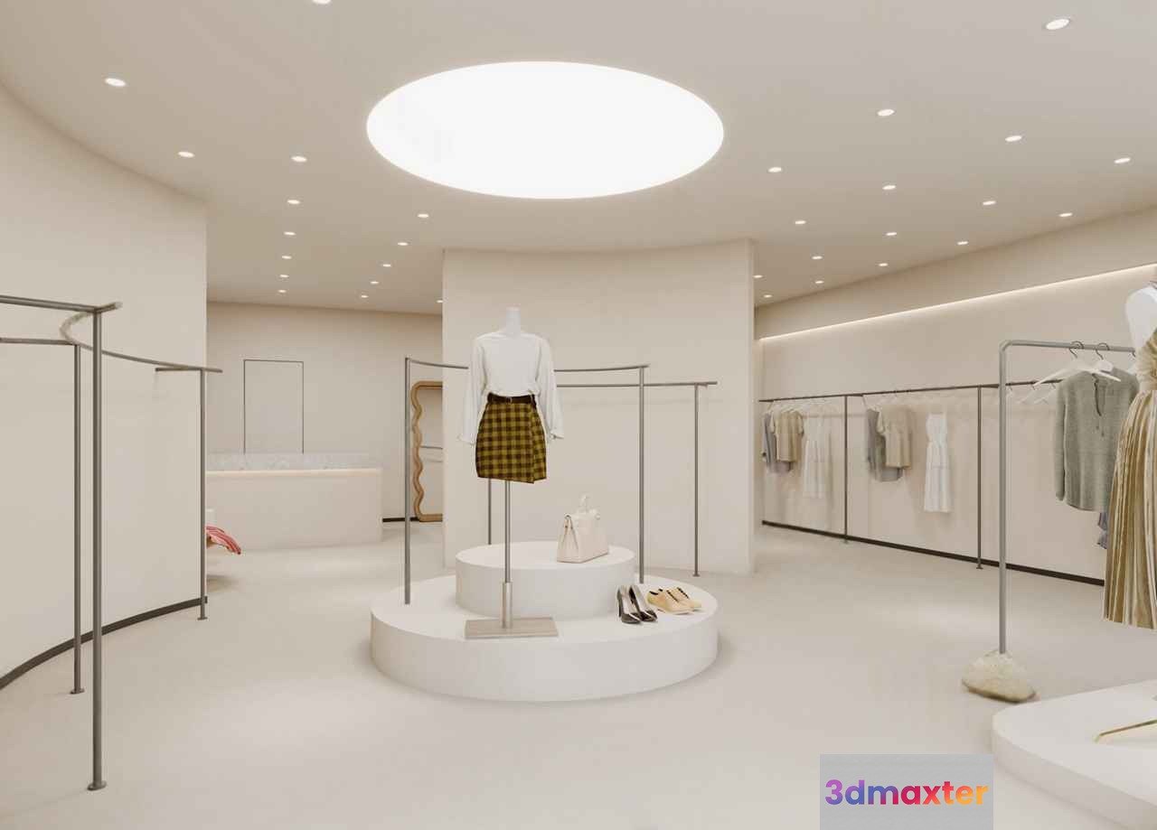 Modern Clothing Store 3D Model - 7667 - CORONA Render