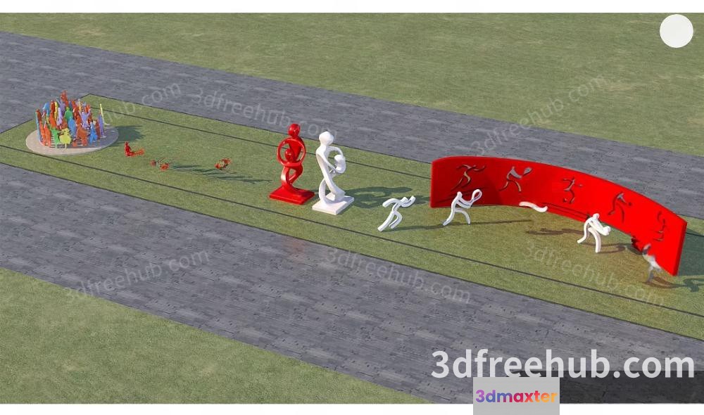 A 3D Rendering Of A Track And Field Event 3D Model - 6615 - VRAY Render