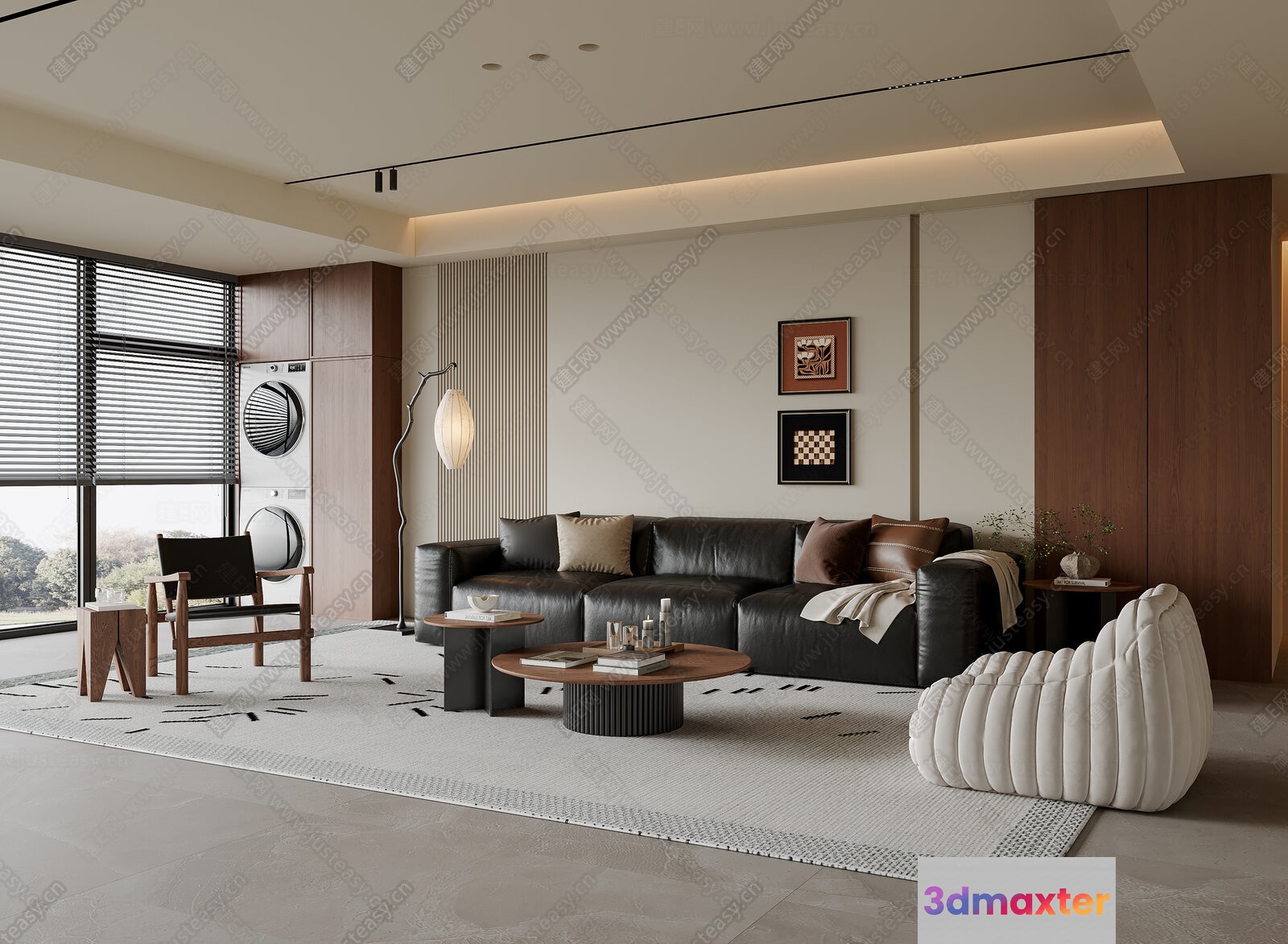 Modern Living Room 3D Model - 2592 - VRAY Render