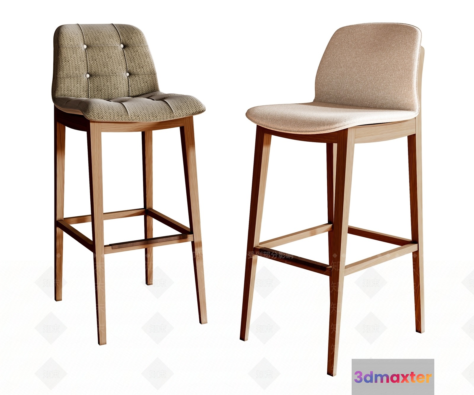 Modern Tall Chairs 3D Model - 1306 - VRAY Render