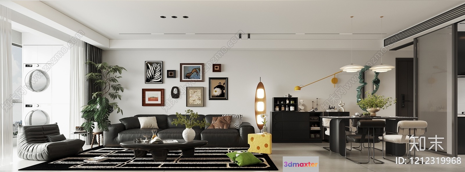 Modern Living Room 3D Model - 5963 - VRAY Render