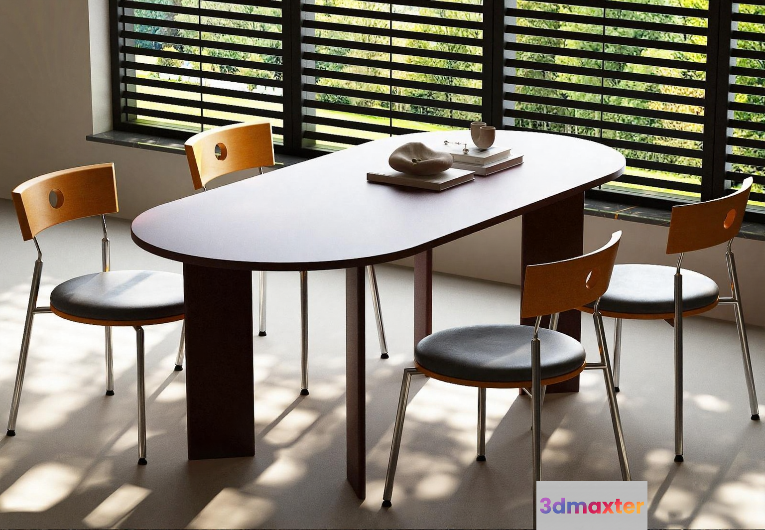 Modern Dining Table 3D Model - 10420 - VRAY Render