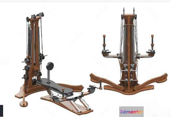 Wooden Exercise Equipment 3D Model - 4785 - VRAY Render