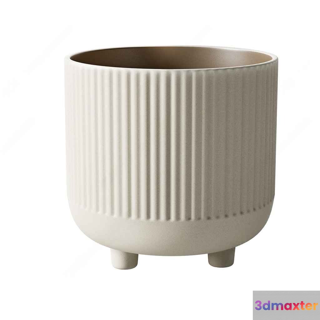 A White Planter With Three Legs 3D Model - 17819 - CORONA Render