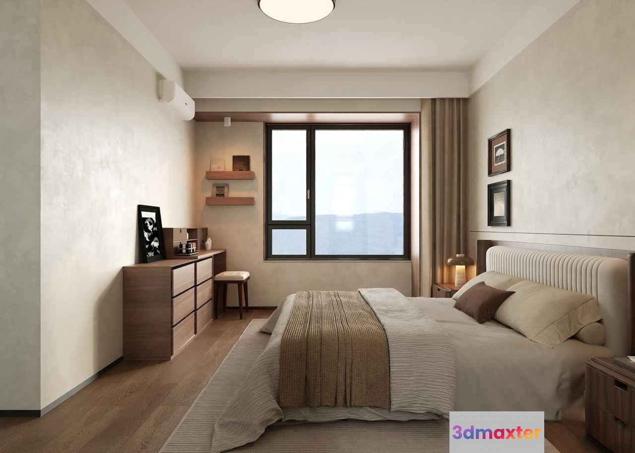 Cozy Bedroom 3D Model - 11661 - CORONA Render