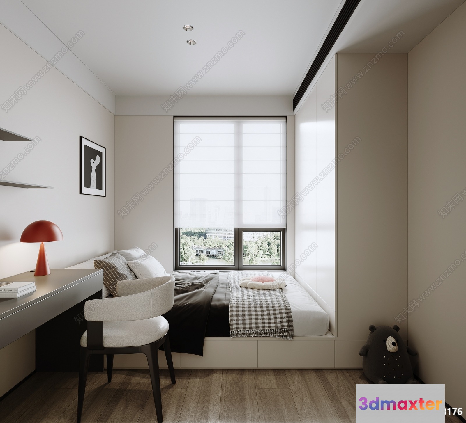 Modern Home Office 3D Model - 1453 - VRAY Render