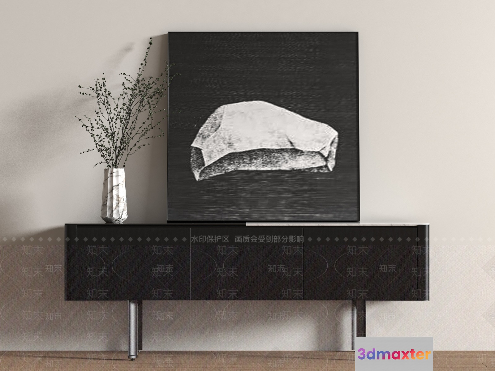 Modern Sideboard Furniture 3D Model - 126 - VRAY Render