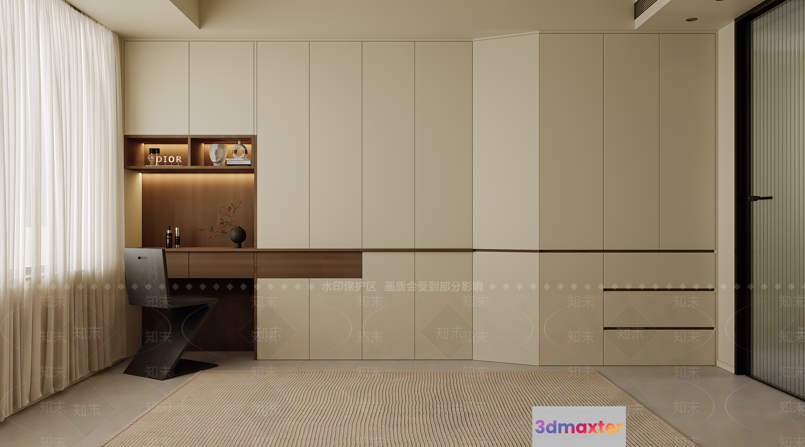 Modern Office Space 3D Model - 6539 - VRAY Render