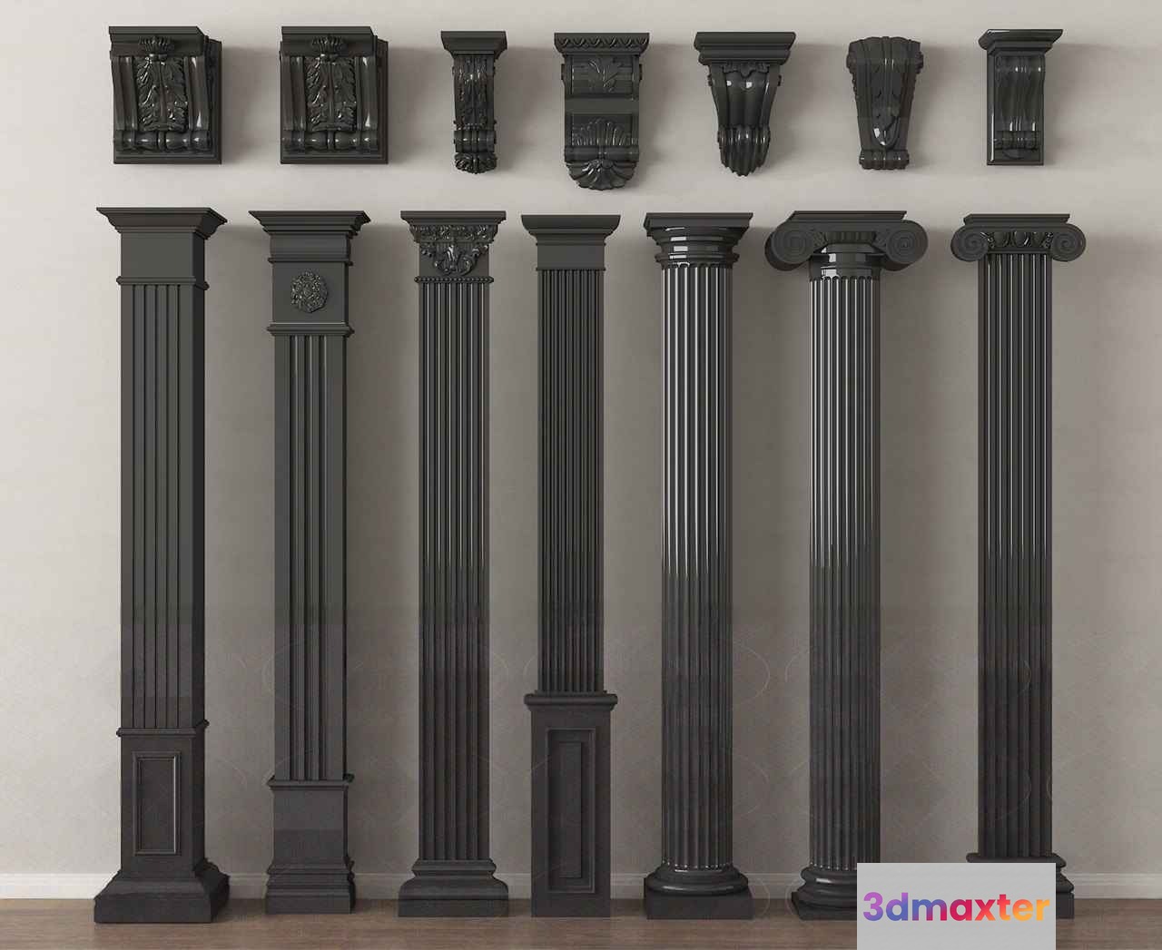 Decorative Architectural Elements 3D Model - 18268 - VRAY Render