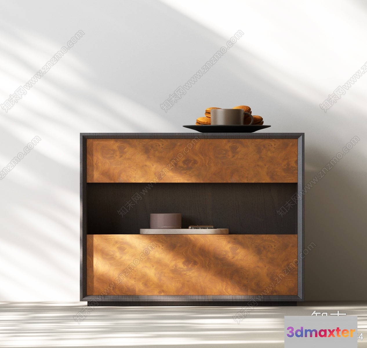 Modern Wooden Cabinet 3D Model - 9567 - VRAY Render