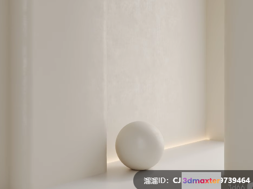 White Sphere In Corner 3D Model - 22304 - CORONA Render