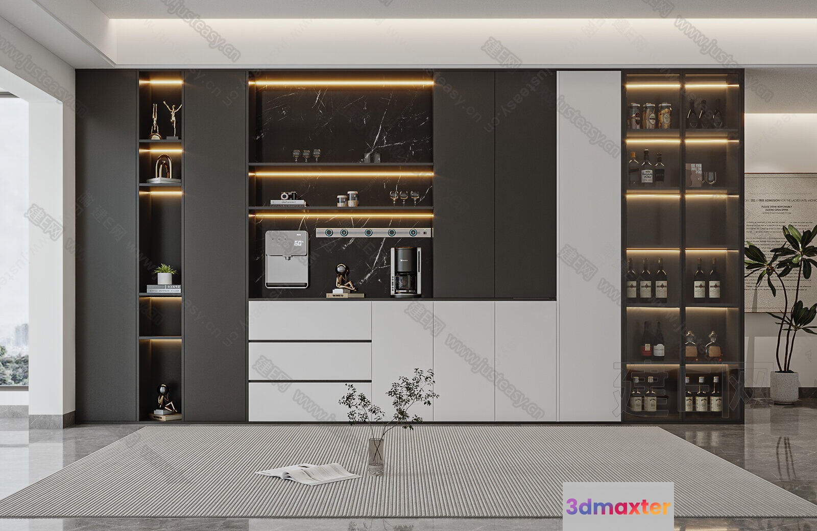Modern Kitchen Design 3D Model - 16563 - VRAY Render