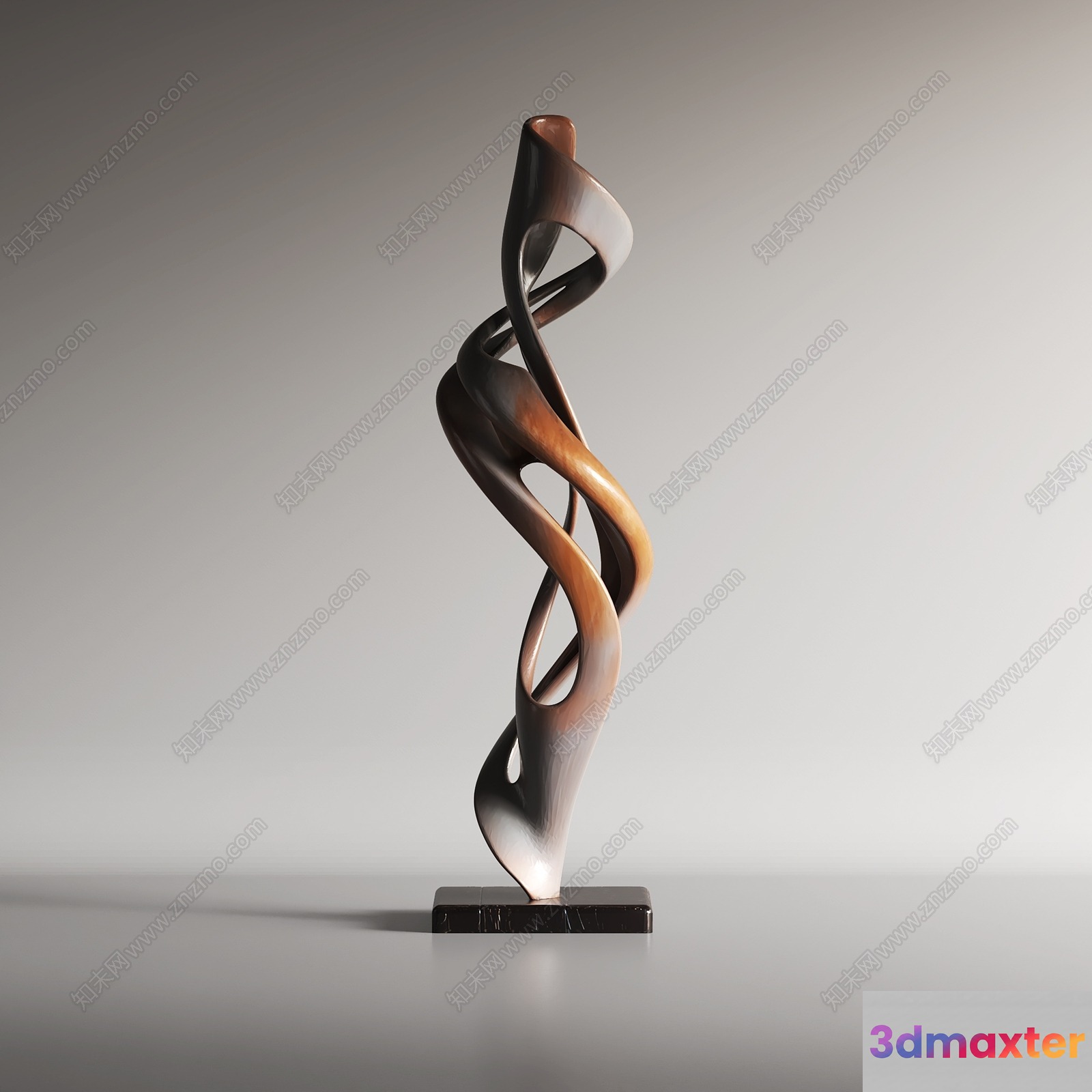 Abstract Metal Sculpture 3D Model - 15341 - VRAY Render