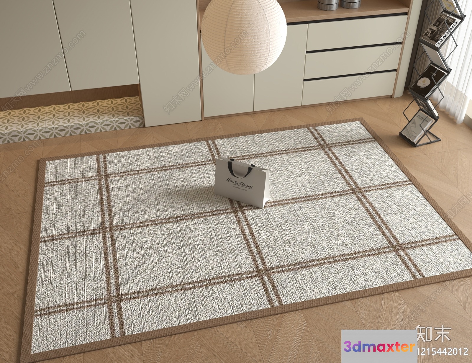 Cozy Plaid Rug 3D Model - 11739 - VRAY Render