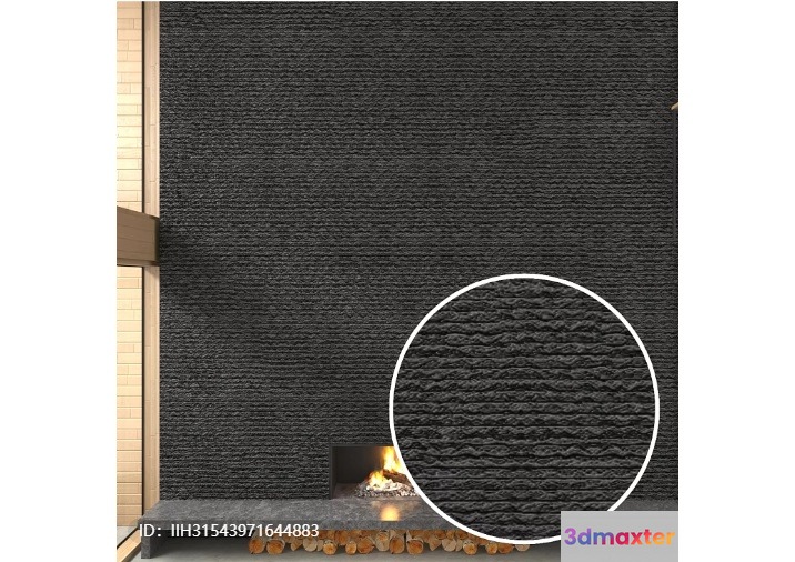 A Textured Gray Wall 3D Model - 3679 - VRAY Render