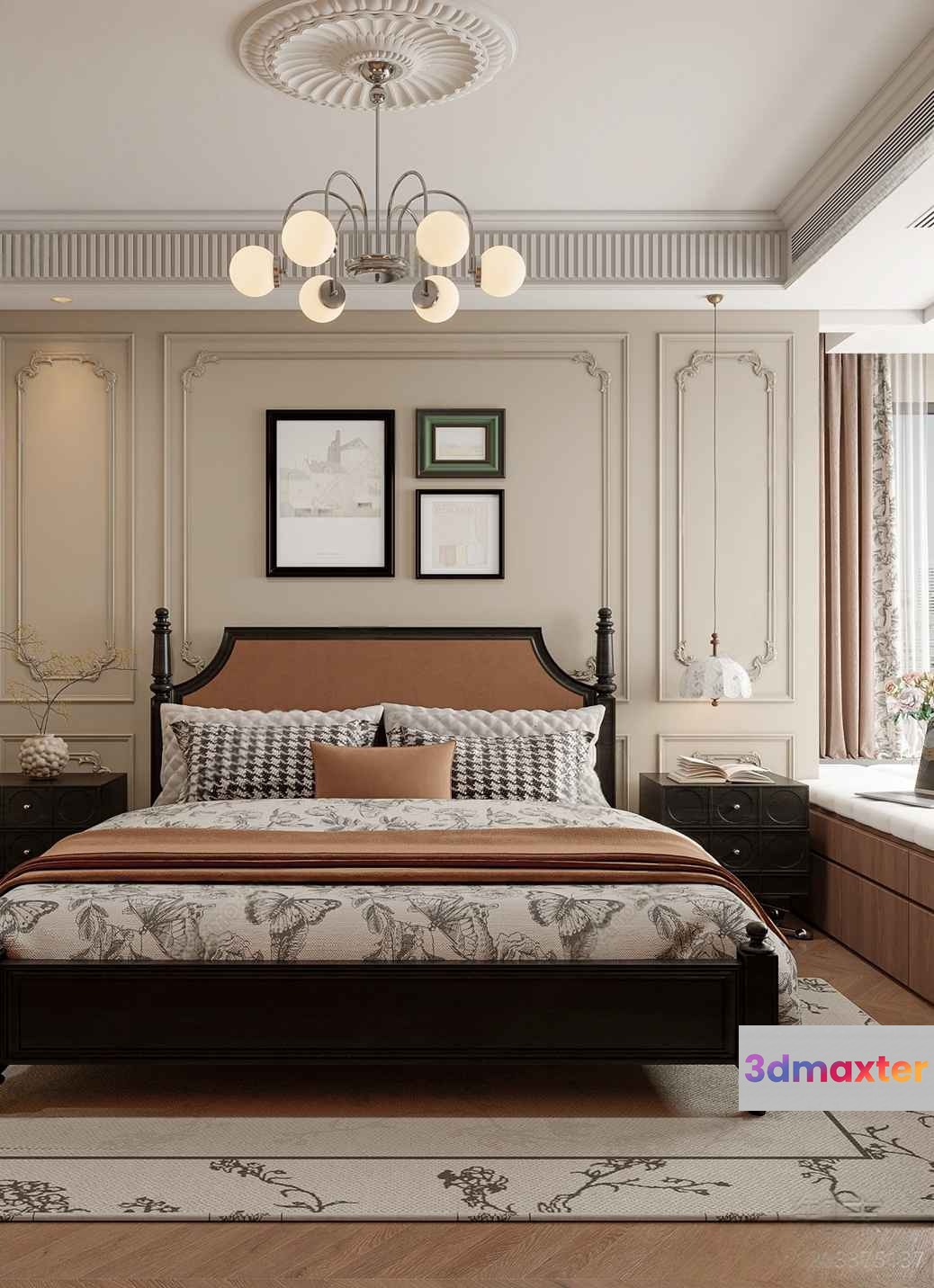 Cozy Bedroom 3D Model - 4248 - VRAY Render