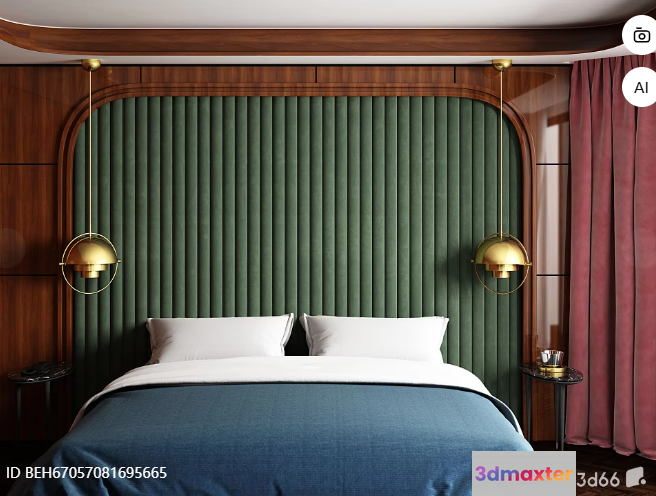 Cozy Bedroom 3D Model - 23694 - VRAY Render