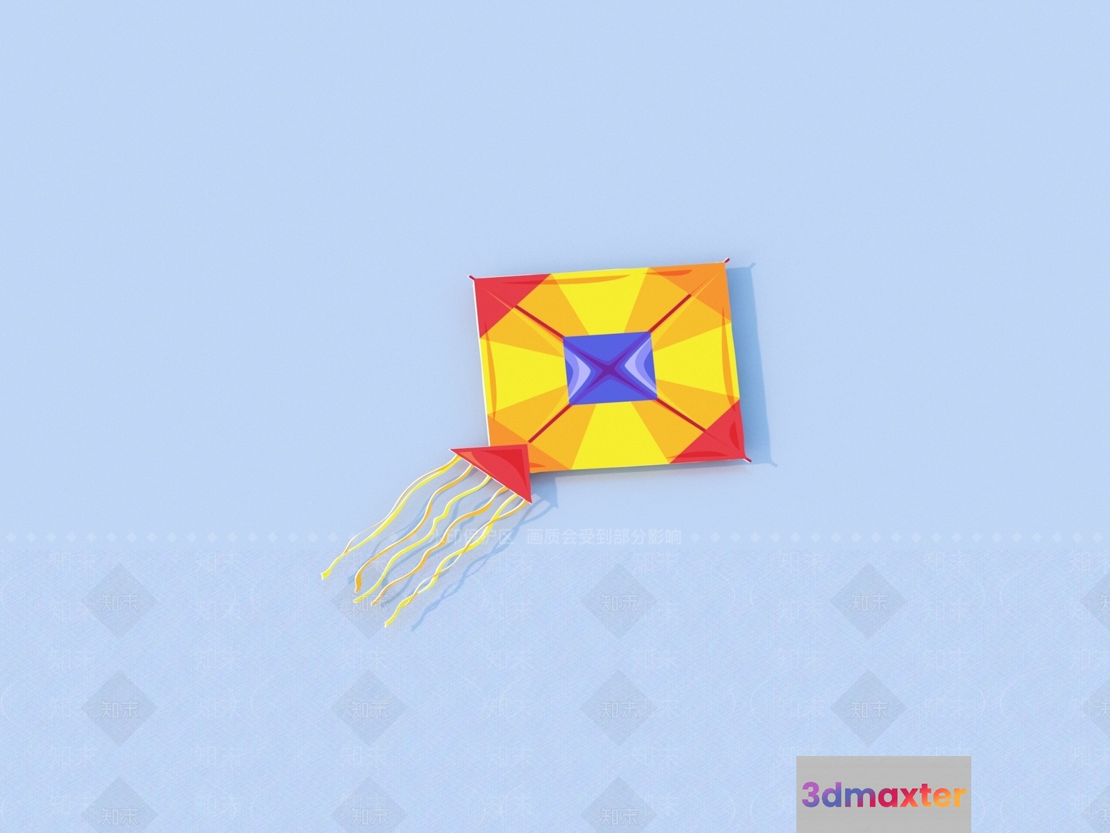 A Colorful Kite 3D Model - 22388 - VRAY Render