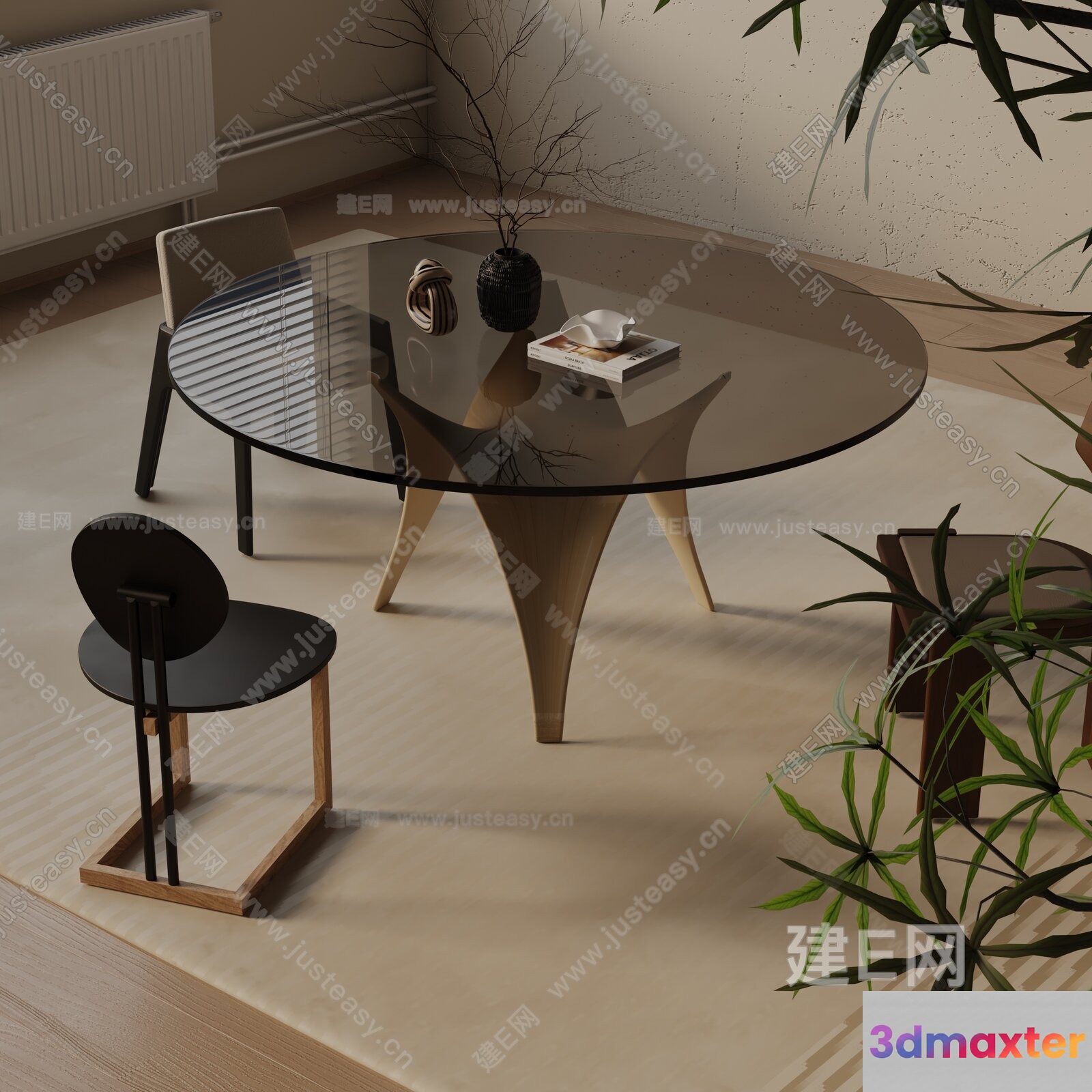 Modern Living Room 3D Model - 8027 - VRAY Render