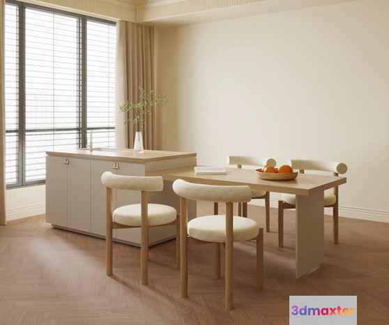 Modern Dining Room 3D Model - 20371 - VRAY Render