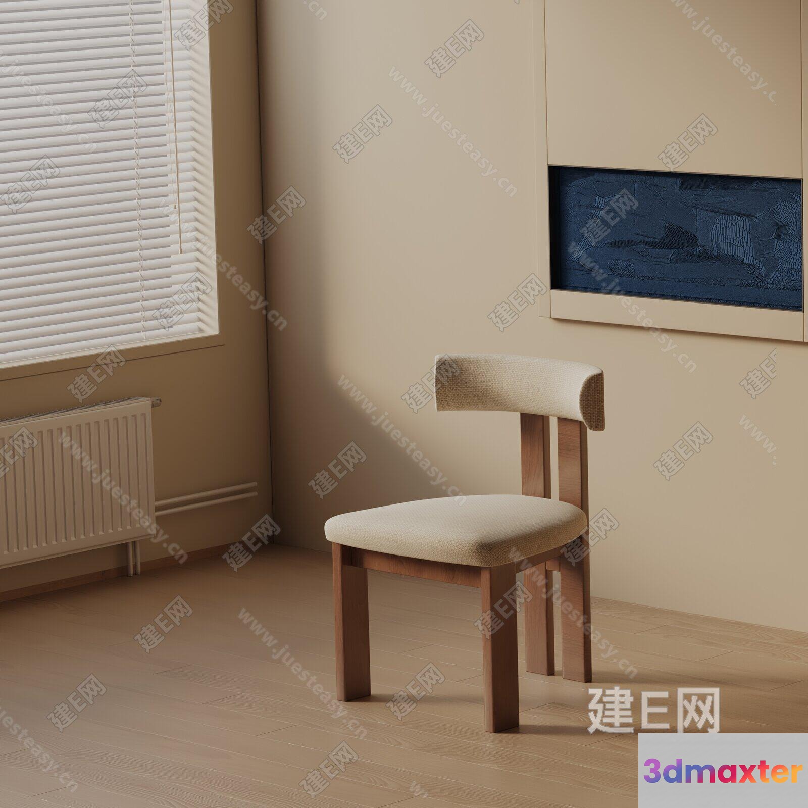 Wooden Chair In A Room 3D Model - 18233 - VRAY Render