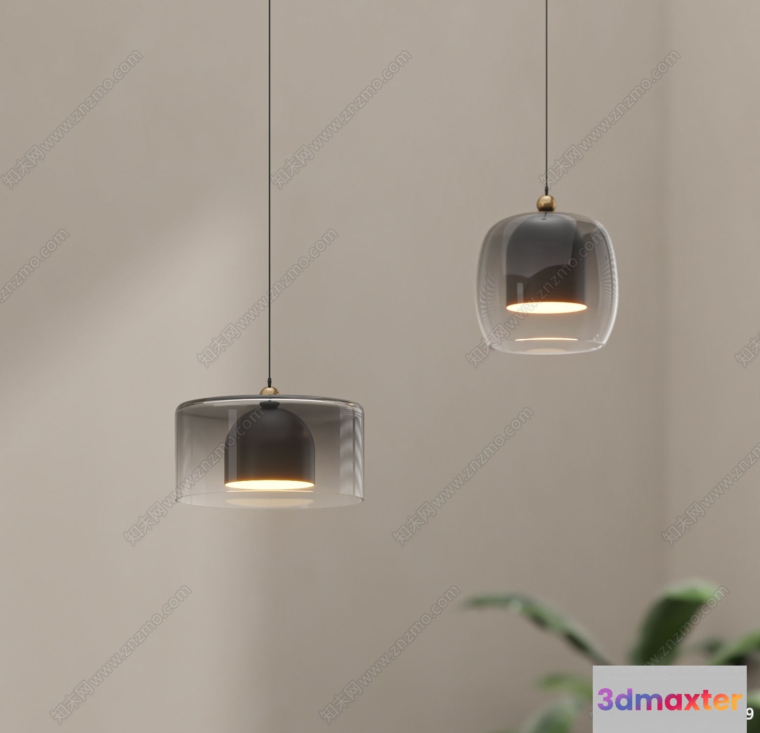 Modern Glass Light Fixtures 3D Model - 20454 - VRAY Render