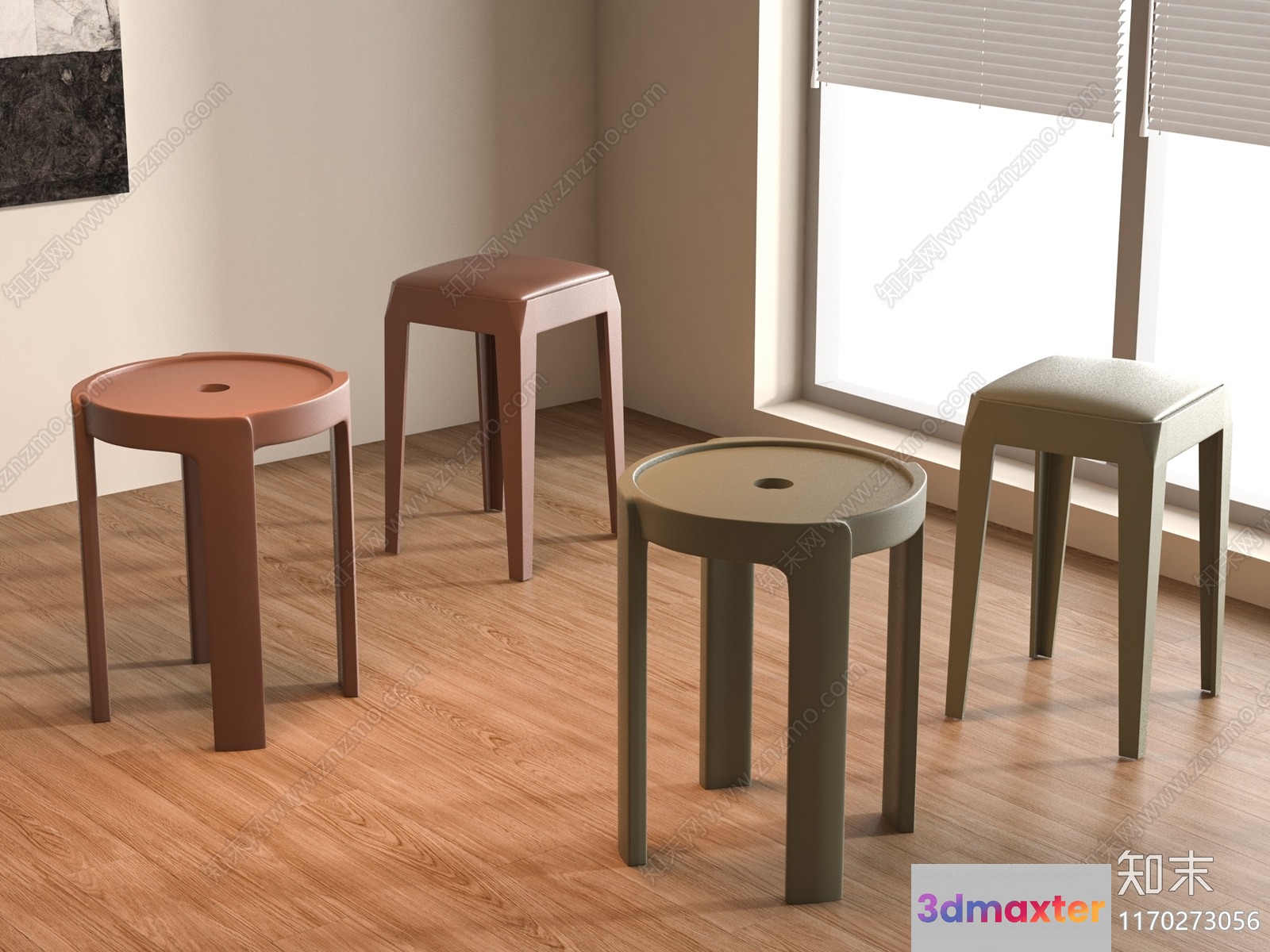 Modern Stools 3D Model - 14077 - VRAY Render