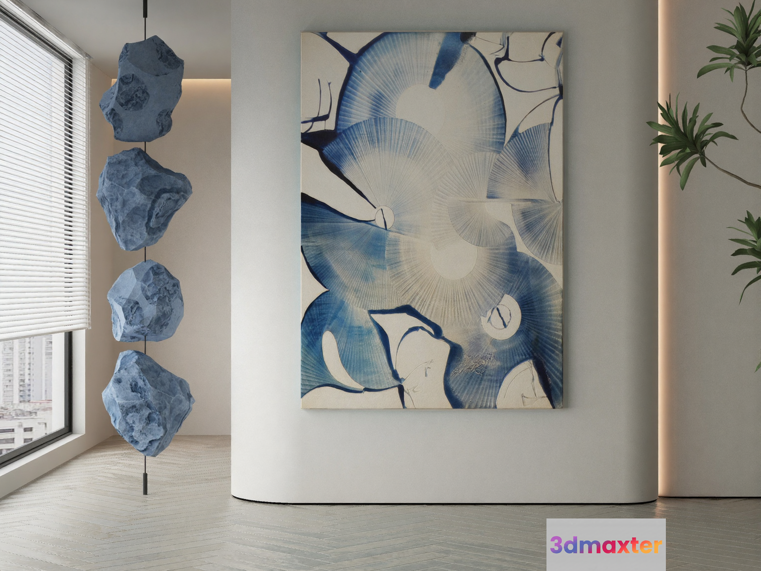 Modern Abstract Art 3D Model - 14380 - VRAY Render