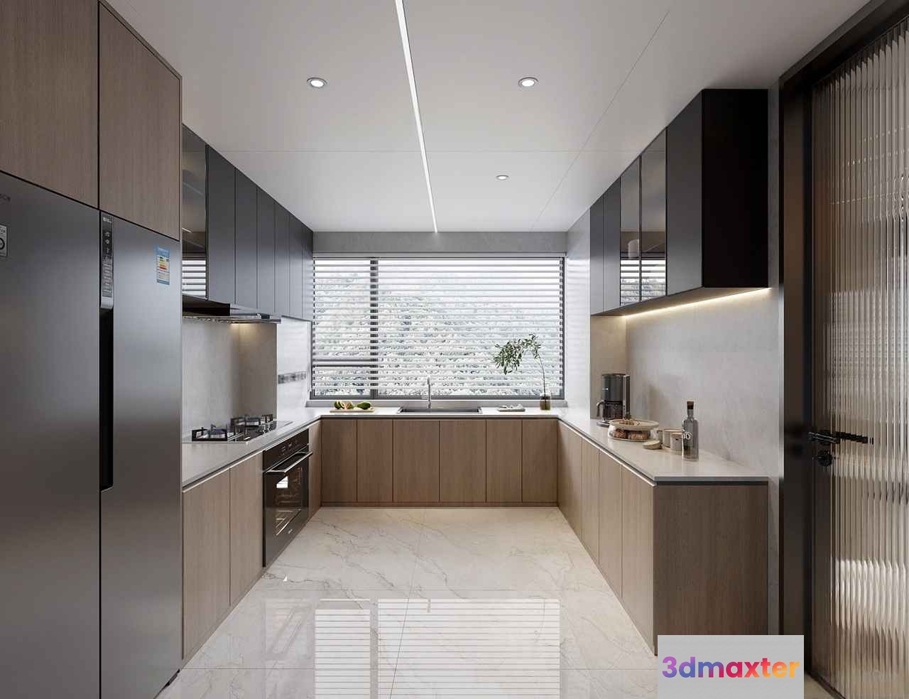 Modern Kitchen 3D Model - 1748 - CORONA Render