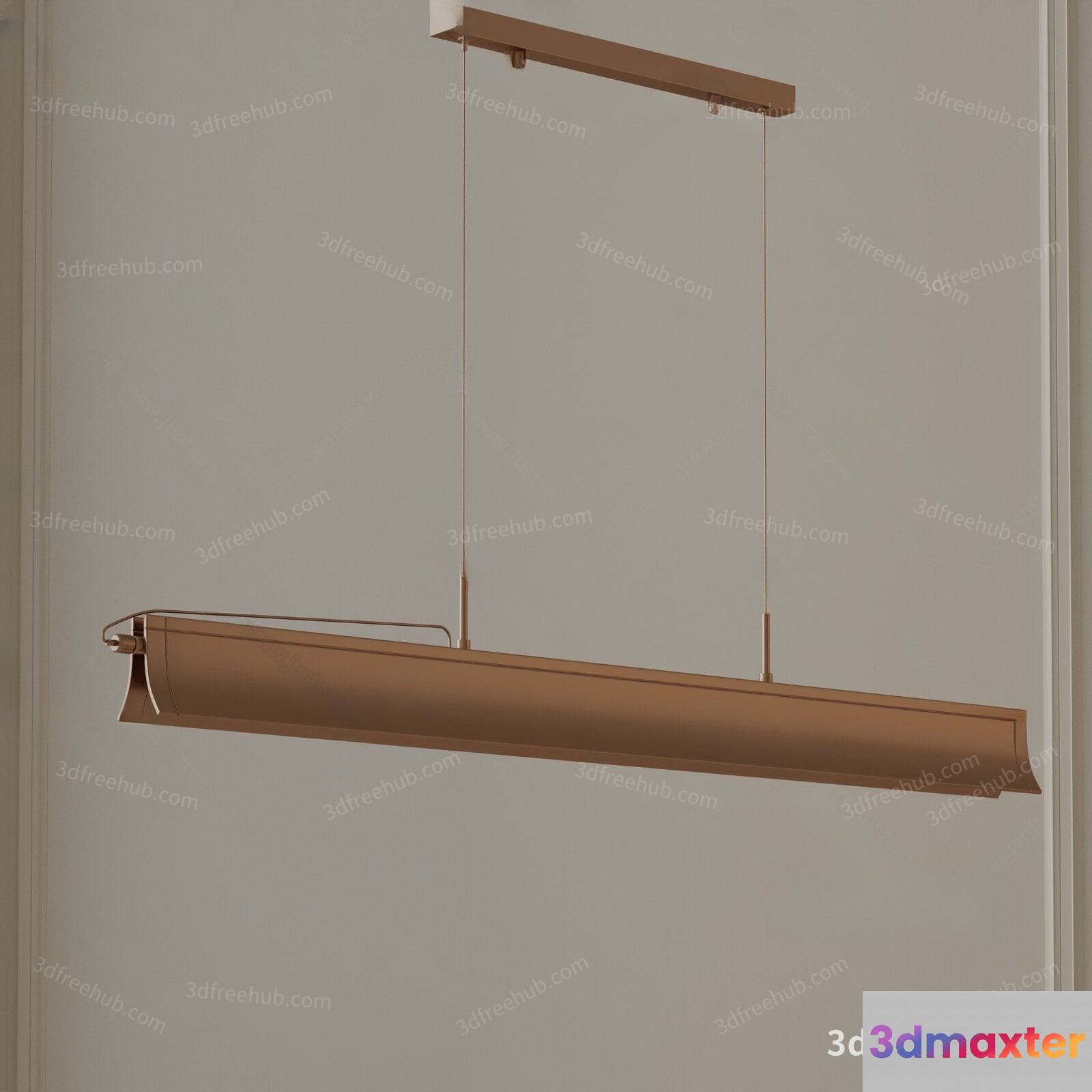 Gold Light Fixture 3D Model - 18982 - VRAY Render