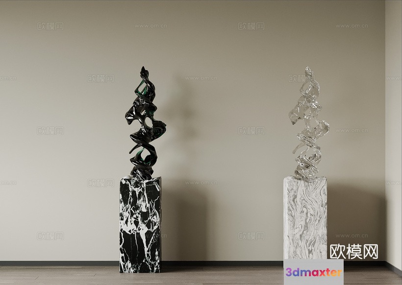 Abstract Art Pieces 3D Model - 16764 - VRAY Render