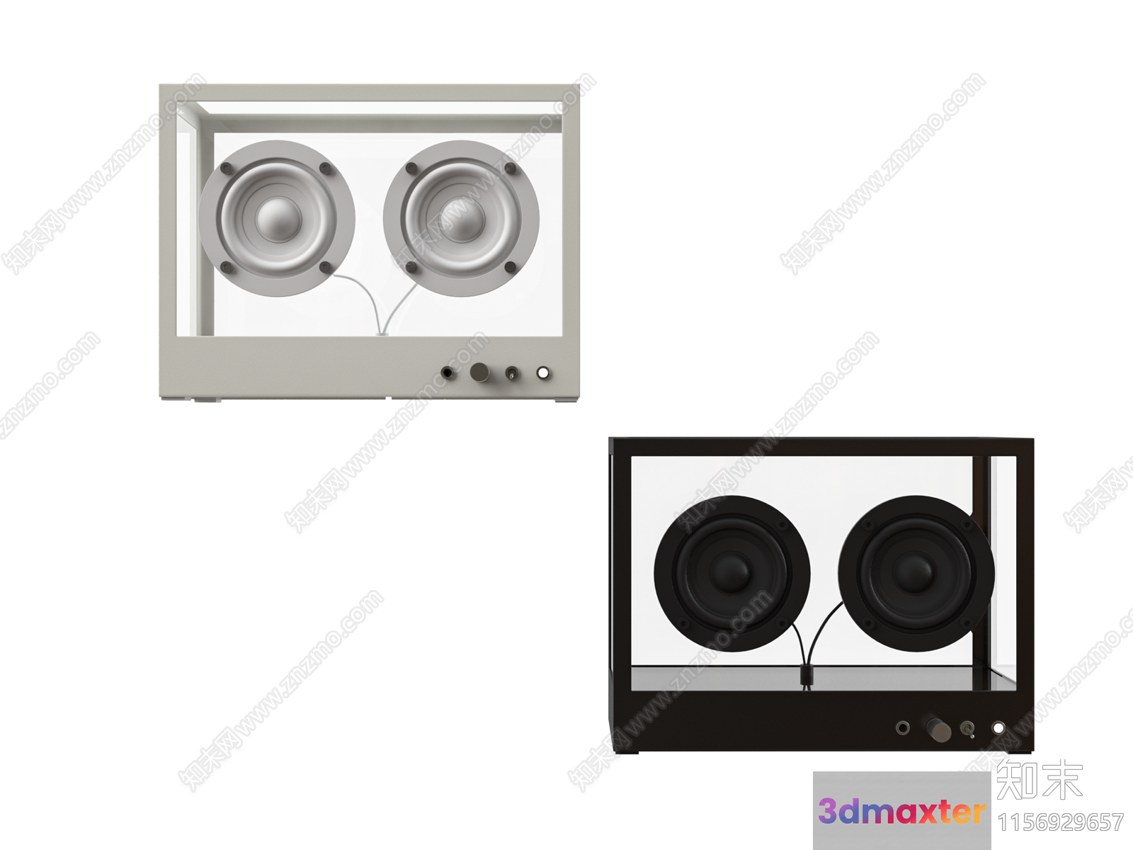 A Pair Of Speakers 3D Model - 1533 - VRAY Render