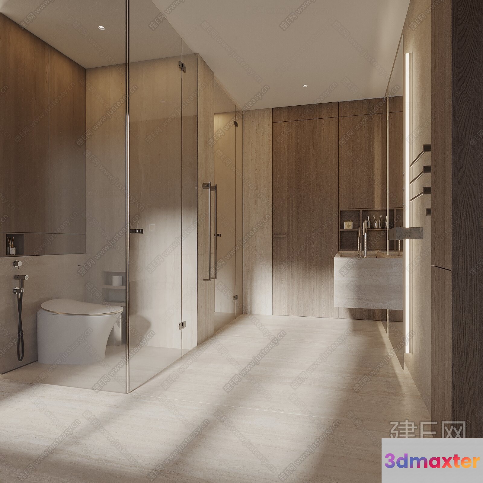 Modern Bathroom 3D Model - 3420 - VRAY Render