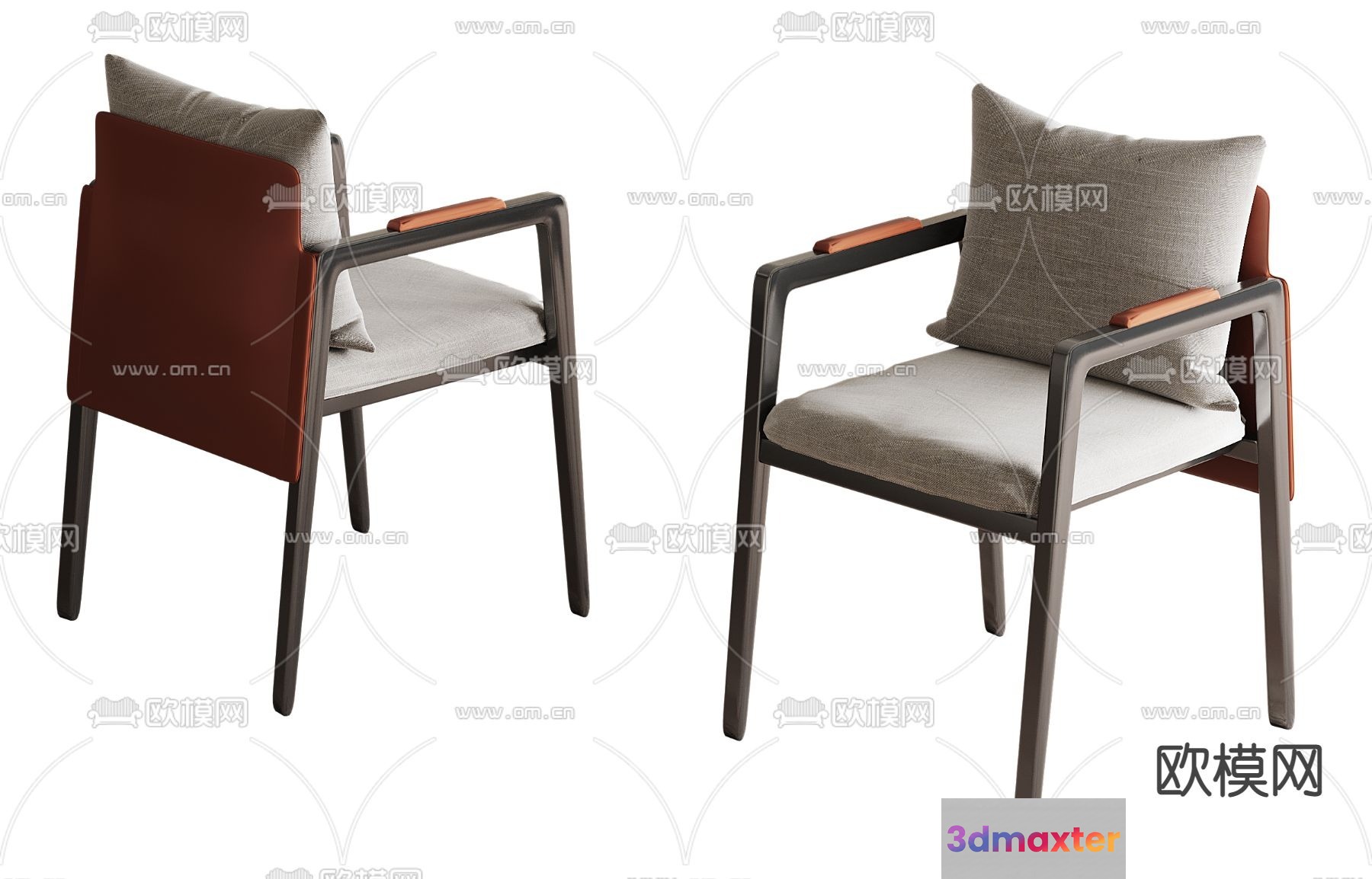 Wooden Accent Chair 3D Model - 6476 - VRAY Render